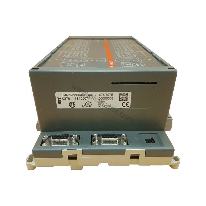 Figure 1: Front view of the ABB 07 SL 97 industrial automation component showing its physical design and enclosure.