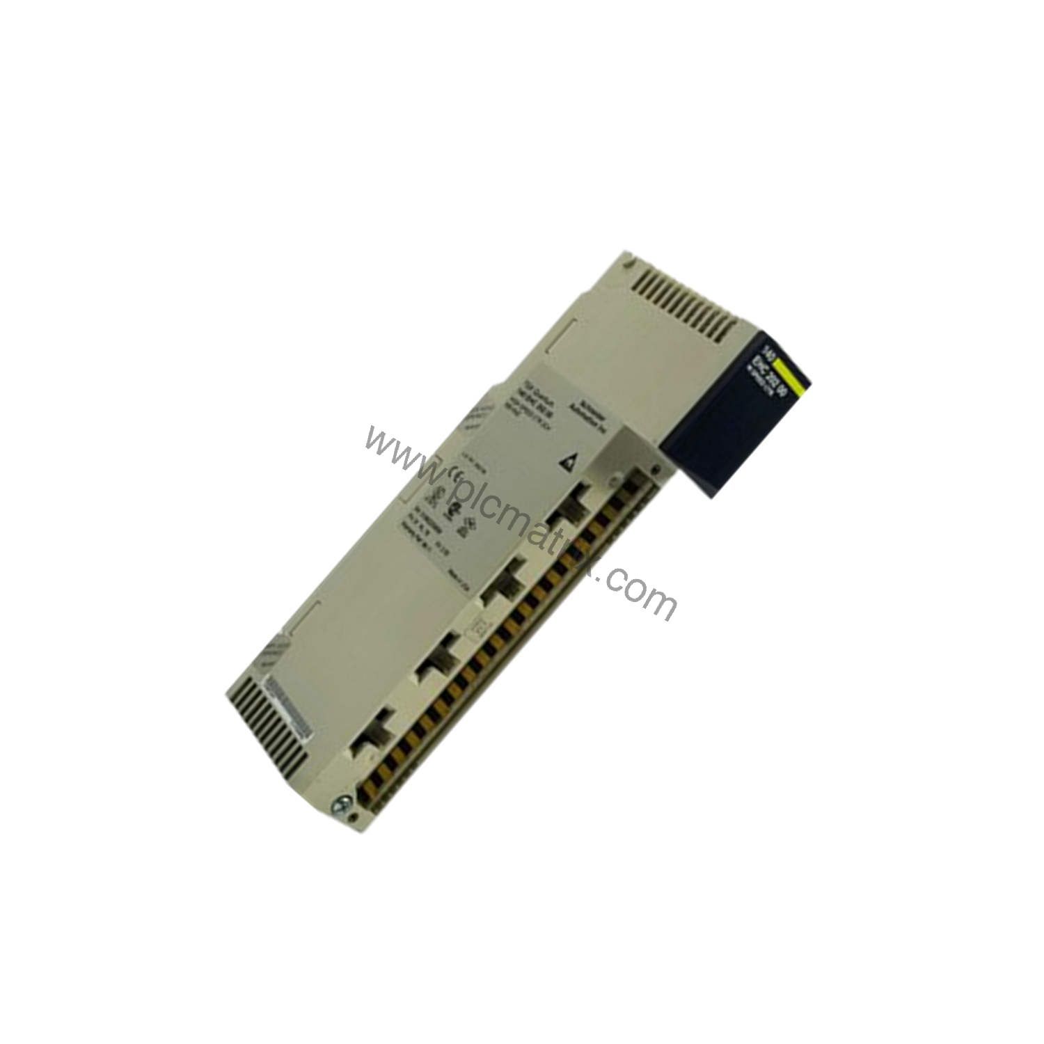Figure 2: Technical layout and connection details for the Schneider 140EHC20800SC industrial automation component.