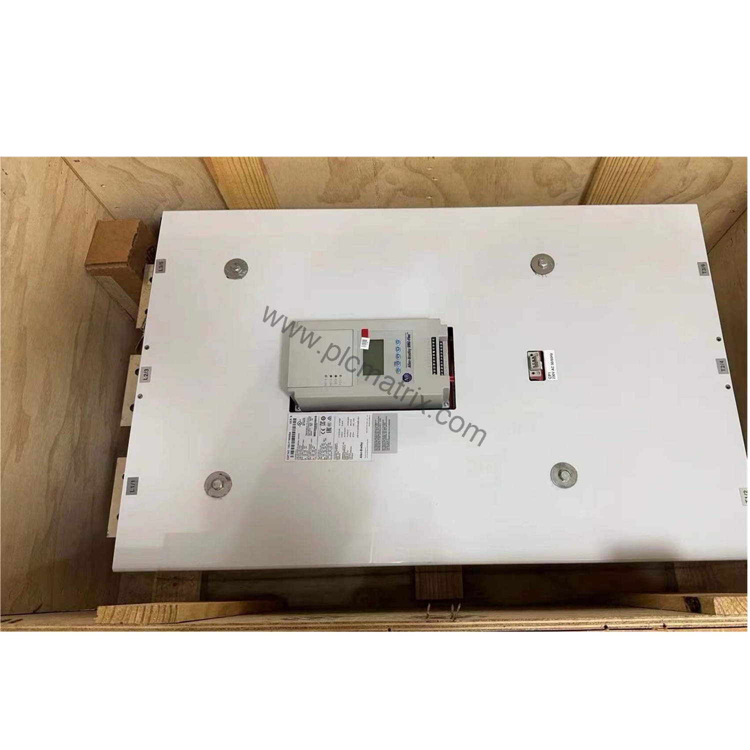 Figure 2: Technical layout and connection details for the Allen-Bradley 150-F361NCD industrial automation component.