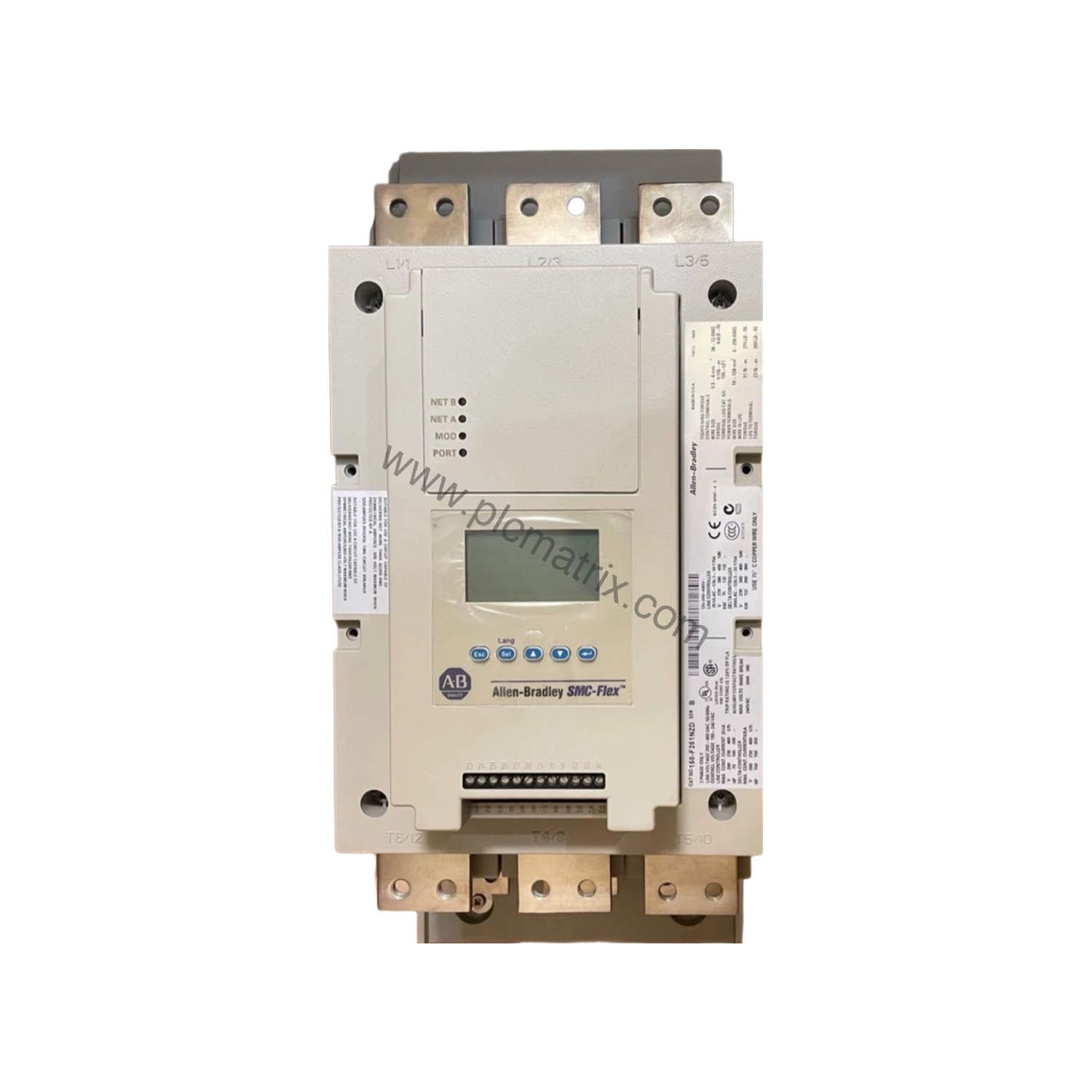 Figure 1: Front view of the Allen-Bradley 150-F361NZD industrial automation component showing its physical design and enclosure.