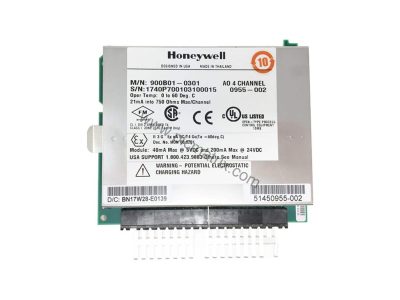 Honeywell 900B01-0301 Analog Output Module 4 Channel 0-20mA Isolated - Industrial Automation Parts from BluePLC