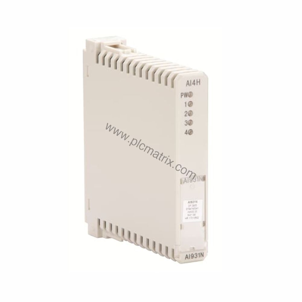 Figure 1: Front view of the ABB AI931N industrial automation component showing its physical design and enclosure.