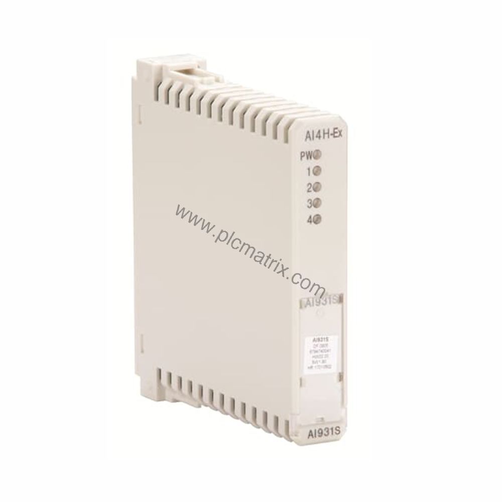 Figure 2: Technical layout and connection details for the ABB AI931S industrial automation component.