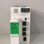 Figure 1: Front view of the Schneider BMEH582040C industrial automation component showing its physical design and enclosure.
