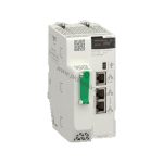 Figure 1: Front view of the Schneider BMEP582040 industrial automation component showing its physical design and enclosure.