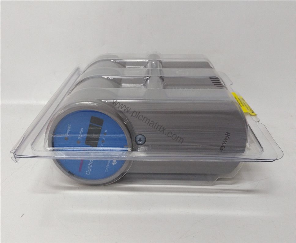 Figure 1: Front view of the Honeywell CC-PCF901 industrial automation component showing its physical design and enclosure.