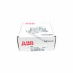 Figure 1: Front view of the ABB DI820 industrial automation component showing its physical design and enclosure.