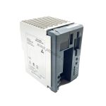 Figure 1: Front view of the Schneider PC-A984-145 industrial automation component showing its physical design and enclosure.