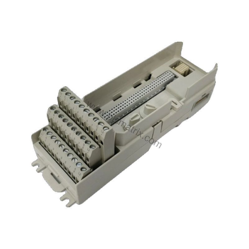 Figure 1: Front view of the ABB TU814V1 industrial automation component showing its physical design and enclosure.